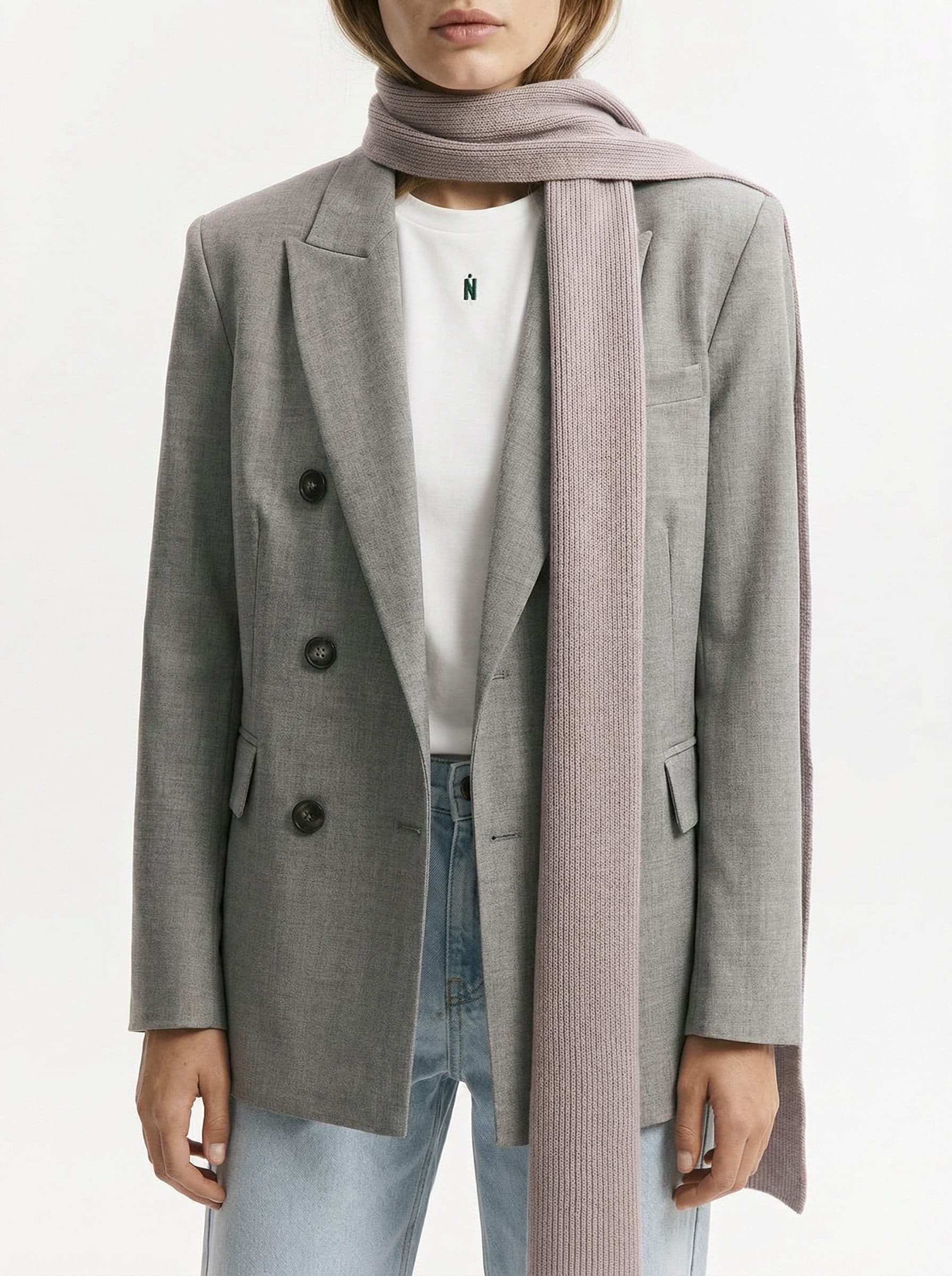 Вязаный длинный шарф из 100% лиоцелла